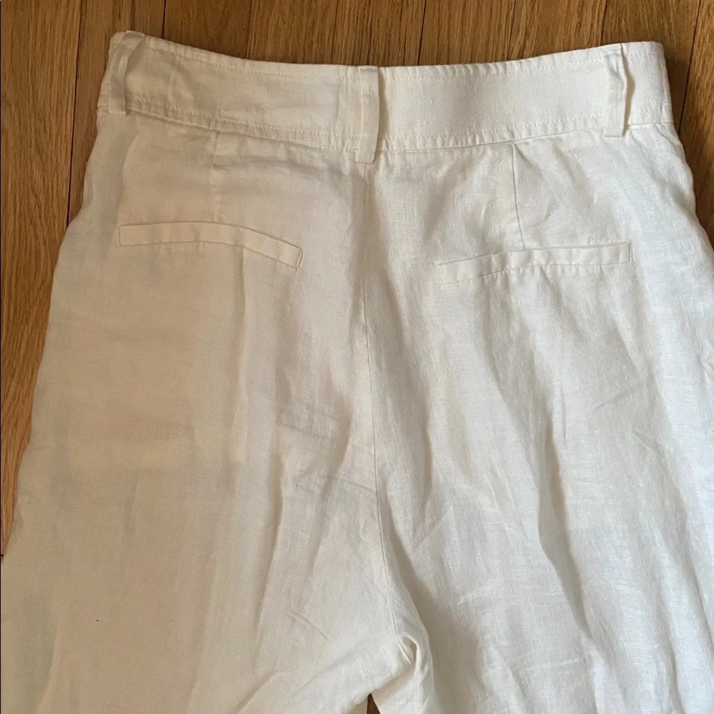 Everlane Cream Wide-Leg Linen Pants - Picture 8 of 10